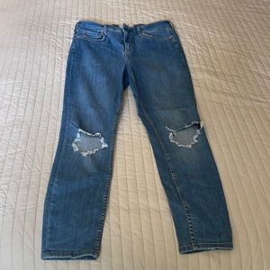 Free People distressed jeans; lightly used